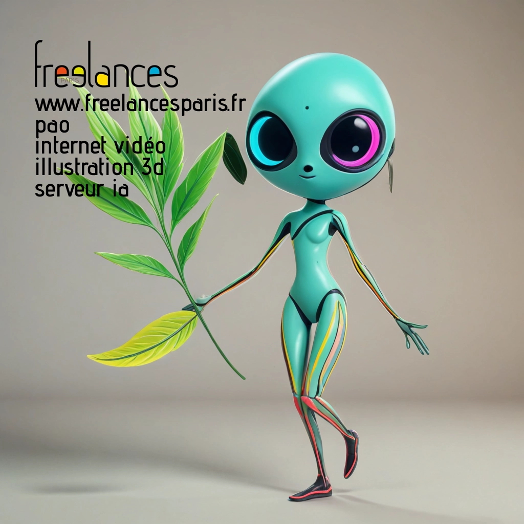 Pao mise en page internet vidéo illustration 3d serveur image IA générative AI freelance paris studio de création magazines C418ON10